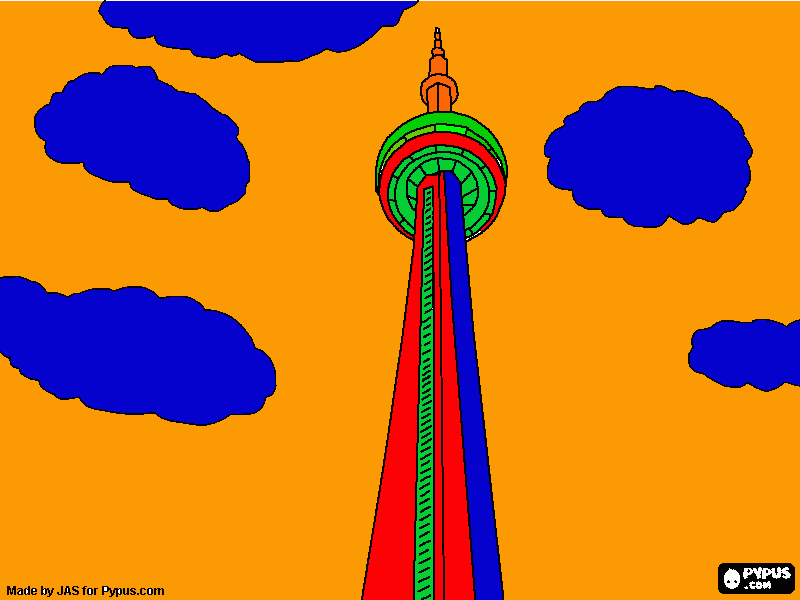раскраска CN Tower