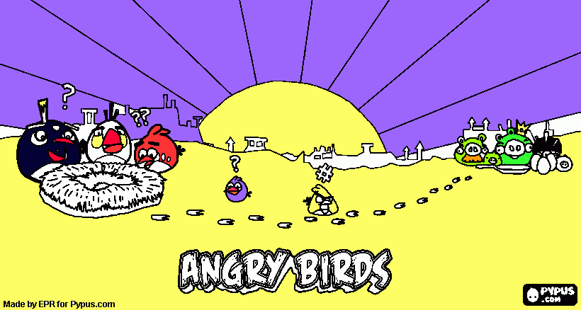 раскраска Angry Birds