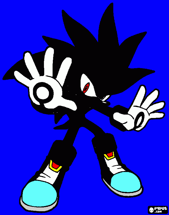 раскраска Dark Silver the hedgehog
