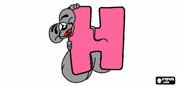 раскраска H