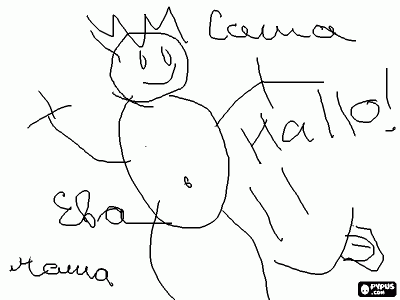 раскраска hallo