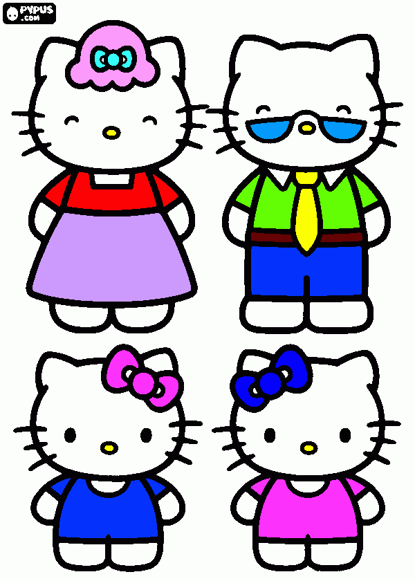 раскраска hello kitty