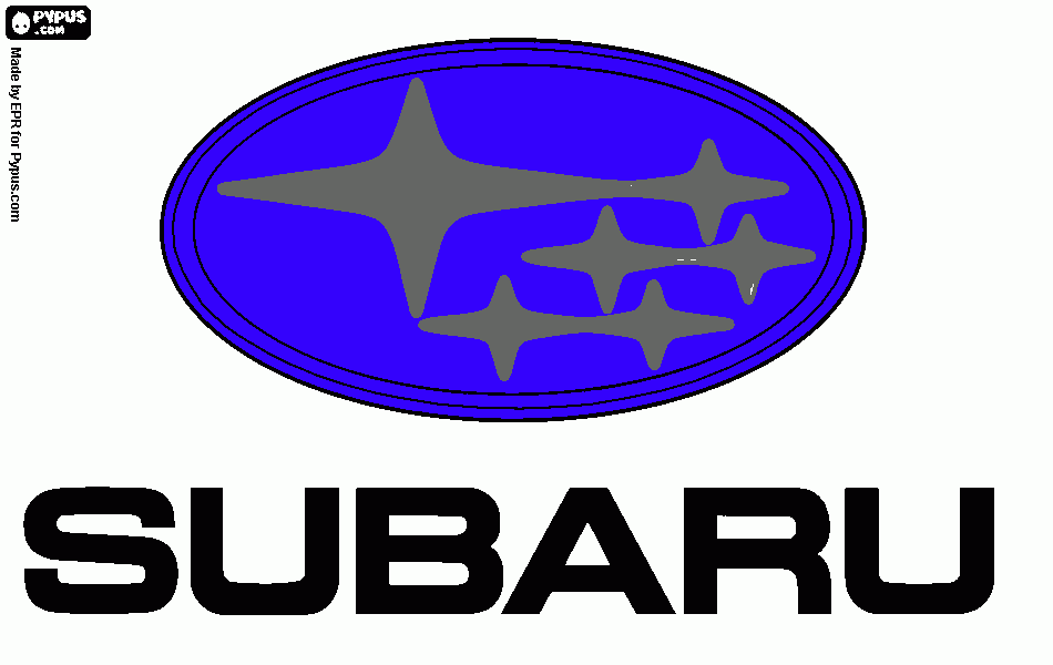 раскраска Logo SUBARU