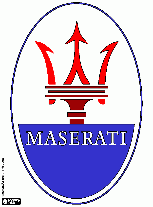 раскраска Maserati logo