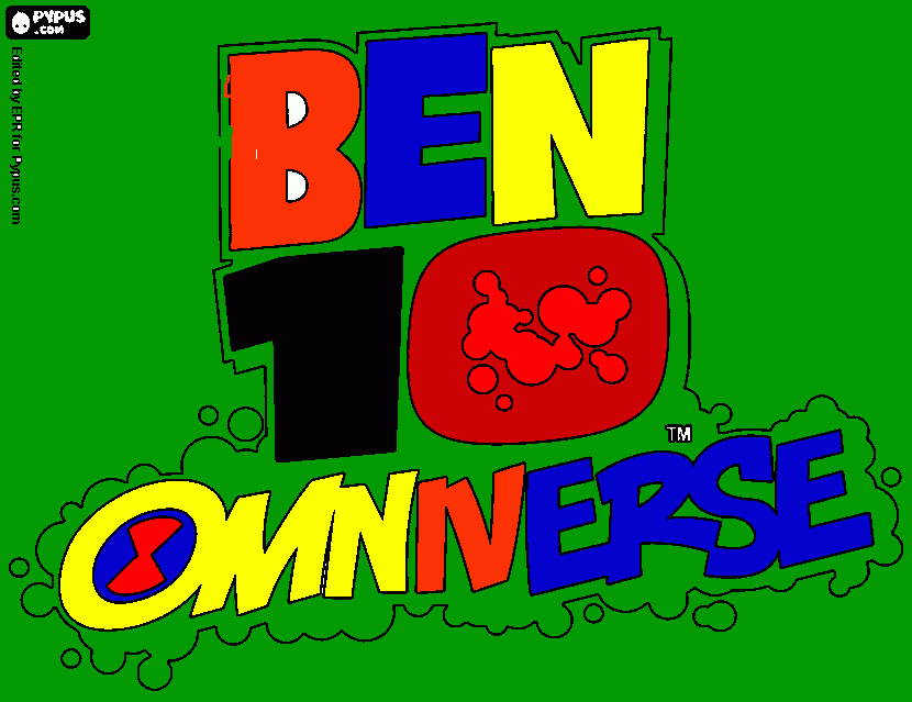 раскраска MEGA BEN TEN