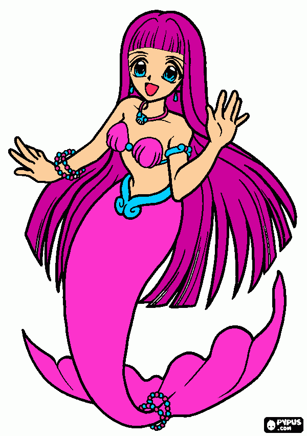раскраска Mermarid Melody Coco