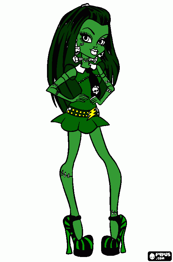 раскраска monster hai