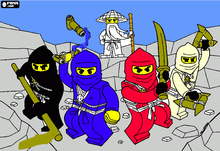 раскраска ninja