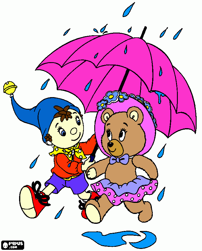 раскраска noddy colored