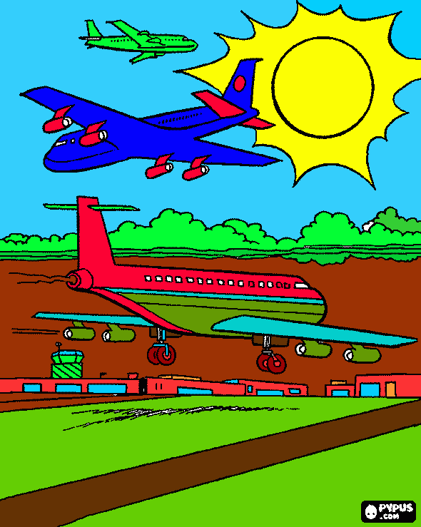 раскраска plane