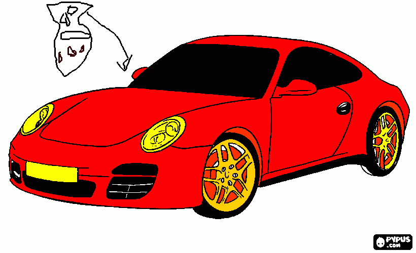раскраска porsche
