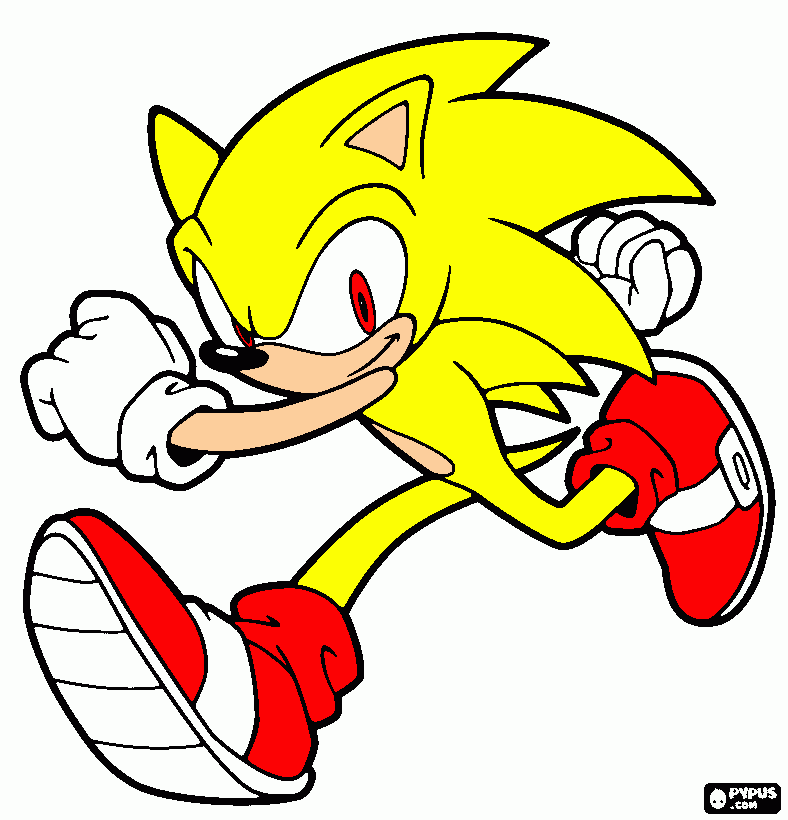 раскраска sonic 02
