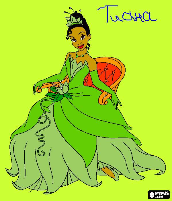 раскраска Tiana