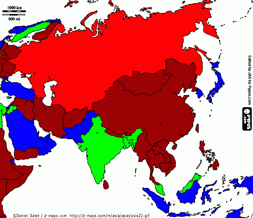 раскраска Азия 2020