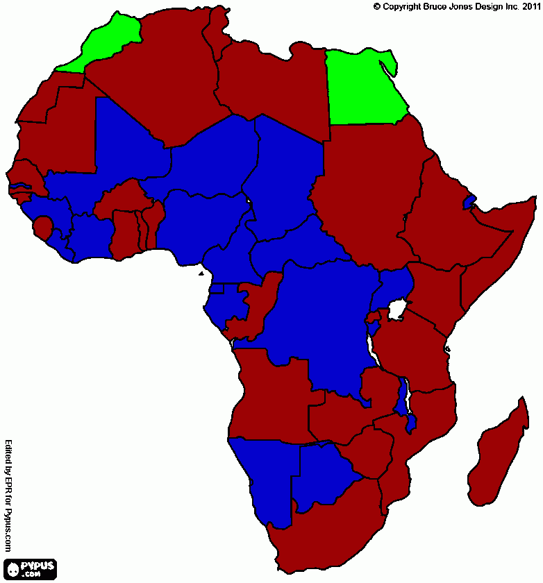 раскраска Африка 2020