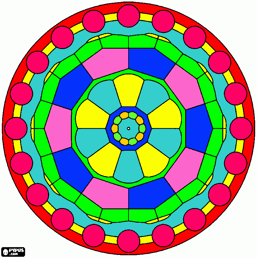 раскраска Мандала круглая