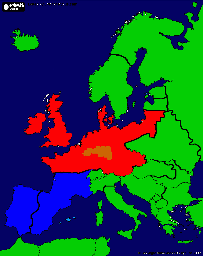 раскраска альтернативная карта европы