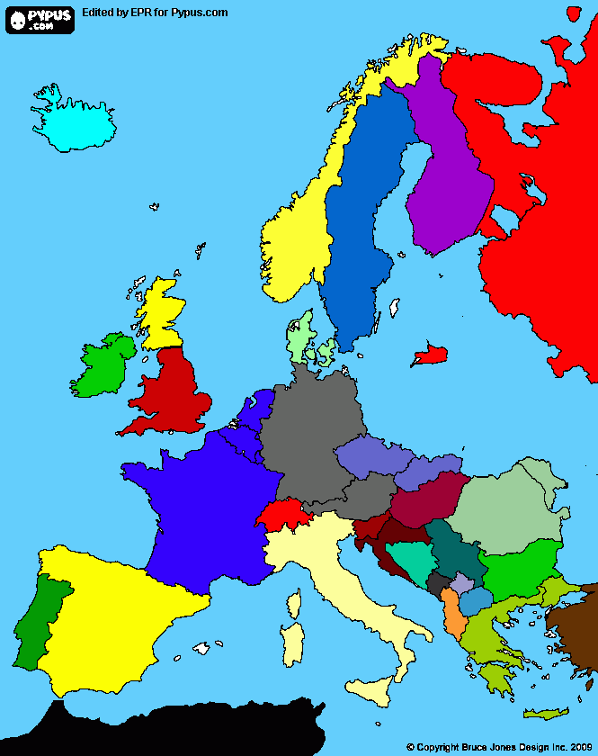 раскраска варзужная европа