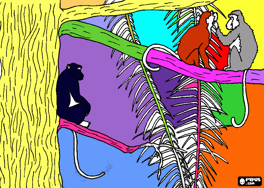раскраска гориллы маме
