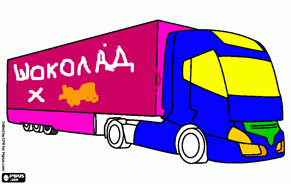 раскраска грузовик