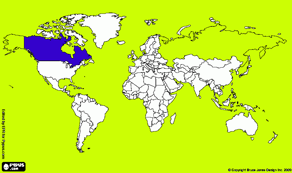 раскраска карта мира