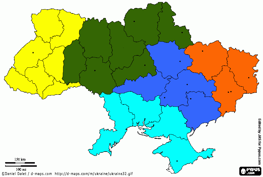 раскраска карта украины