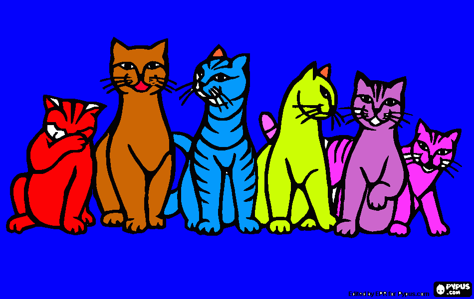 раскраска кошки