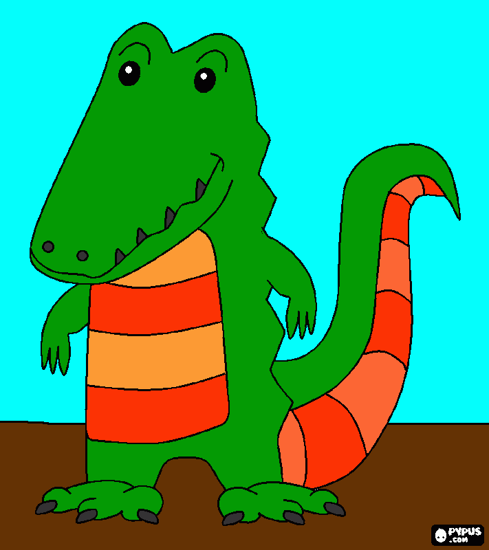 раскраска крокодил