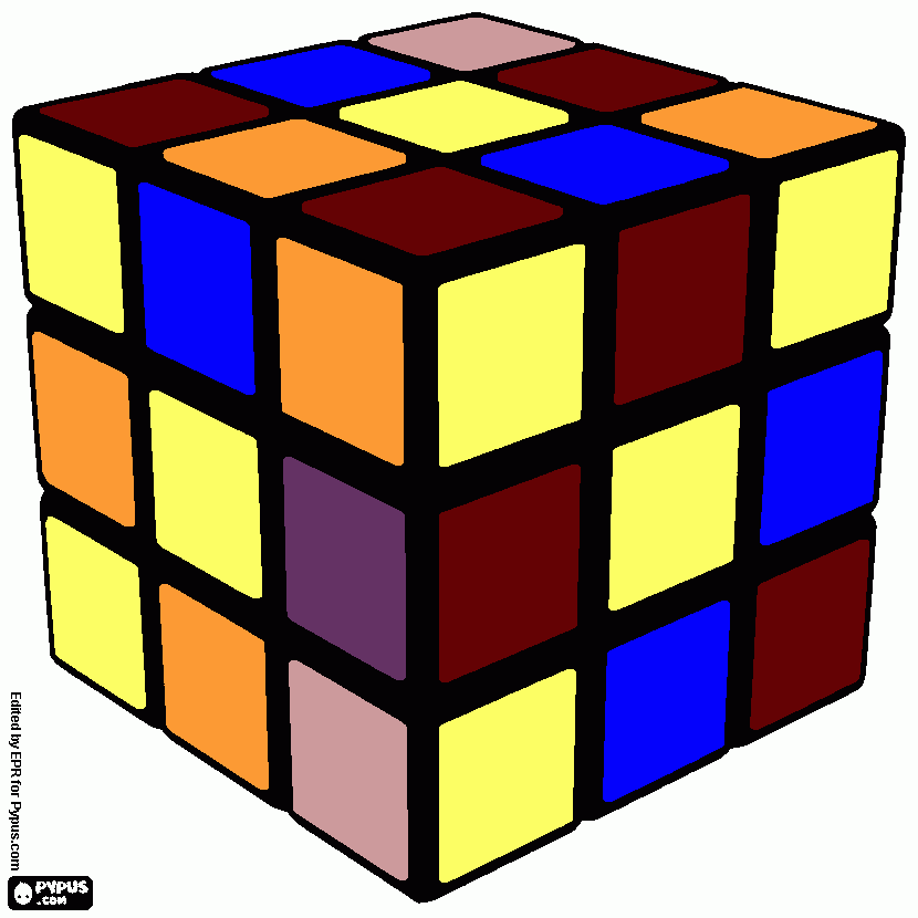 раскраска кубик   рубик