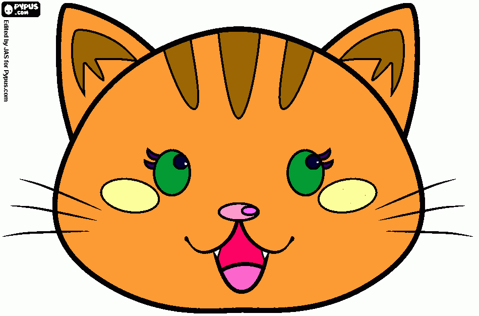 раскраска маска кошки