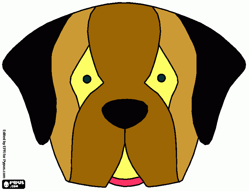 раскраска маска собаки