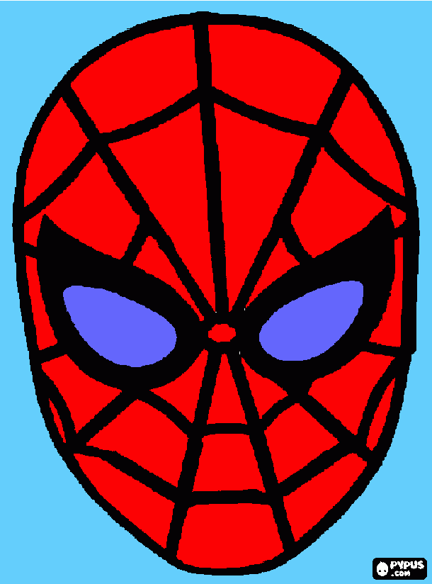 раскраска маска человека-паука