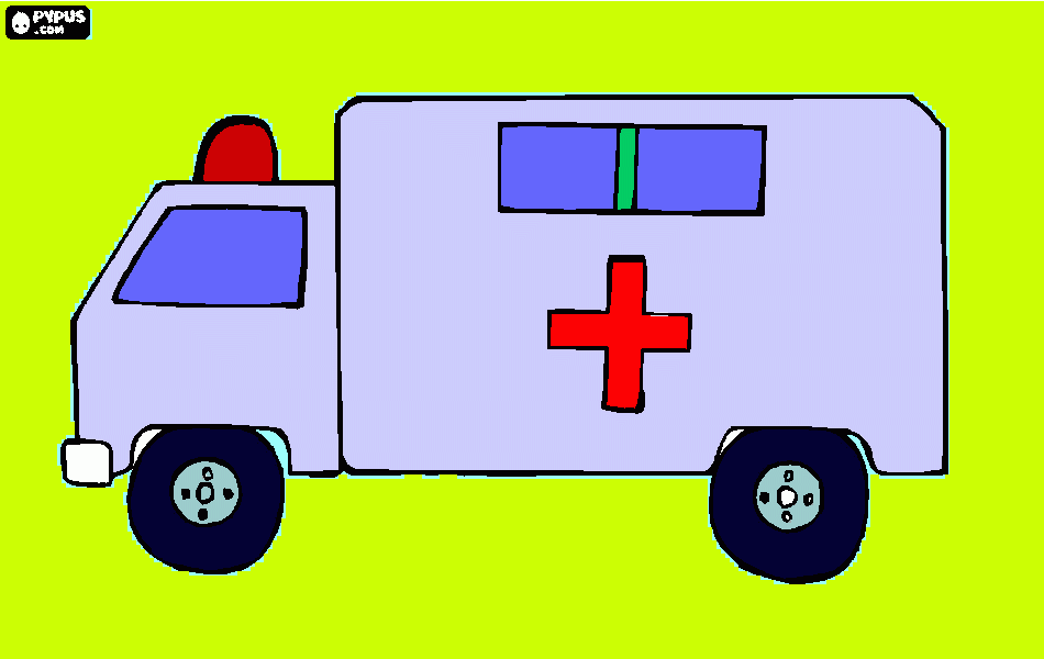 раскраска машина скорой помощи