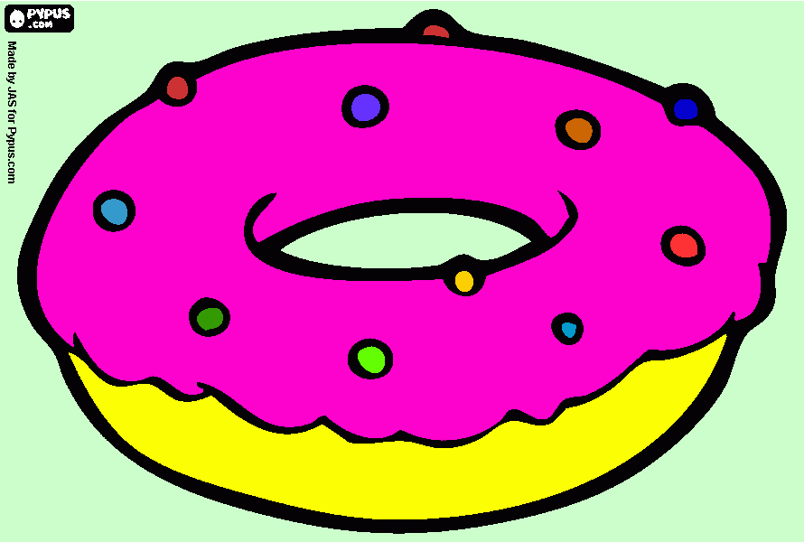 раскраска пончик