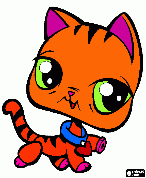 раскраска тигр Кошка