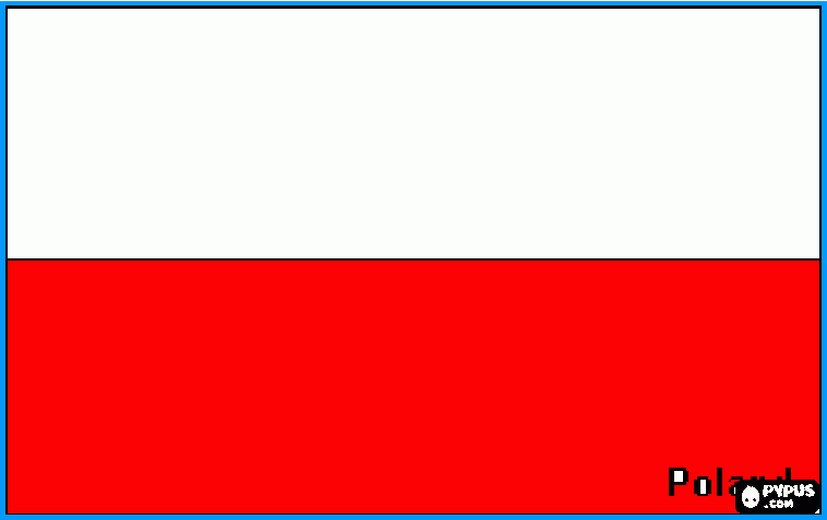 раскраска флаг польши