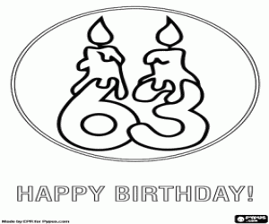 раскраска 6 и 3 для дня рождения