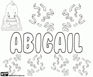 раскраска Abigail, библейское имя