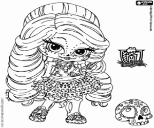 раскраска Baby Skelita, Monster High Baby