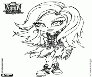 раскраска Baby Spectra Vondergeist, Baby Monster High