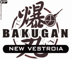 раскраска Bakugan New Vestroia логотип