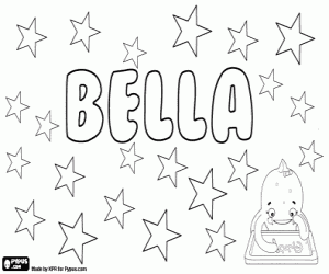 раскраска Bella, имя для девочки