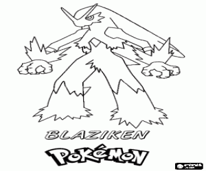 раскраска Blaziken, покемон