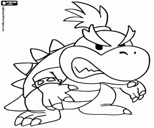 раскраска Bowser Jr., Супер Марио
