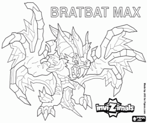 раскраска Bratbat Мax, вампир Invizimals