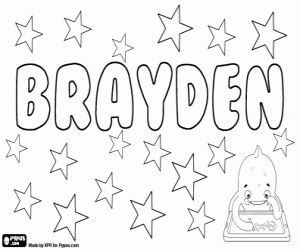 раскраска Brayden, гэльский имя