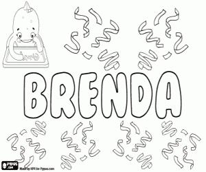 раскраска Brenda, женское имя