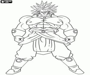 раскраска Broly, Super Saiyajin, DragonBall