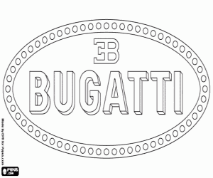 раскраска Bugatti логотип