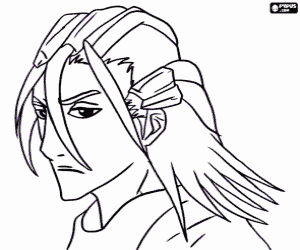 раскраска Byakuya Kuchiki, символ Bleach